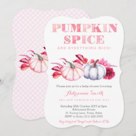 Convites O Chá de fraldas Pumpkin Spice convida para uma Me