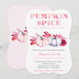 Convites O Chá de fraldas Pumpkin Spice convida para uma Me