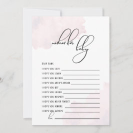 Convites O Chá de fraldas rosa deseja o bebê