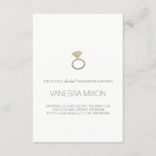 Convites O chá de panela convida o anel de diamante de  