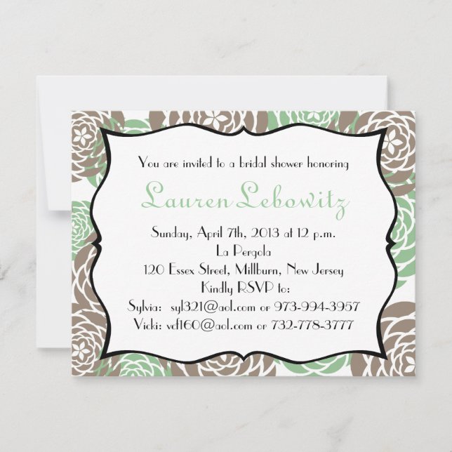 Convites O chá de panela convida para lauren (Frente)