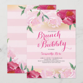 Convites O chá de panela convida, refeição matinal & flores