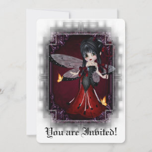 Convites O chá de panela gótico convida o joaninha pequeno