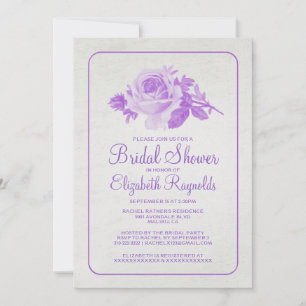 Convites O chá de panela rústico roxo floral/flor convida