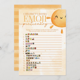 Convites O Chá Emoji do Livro Infantil Sun