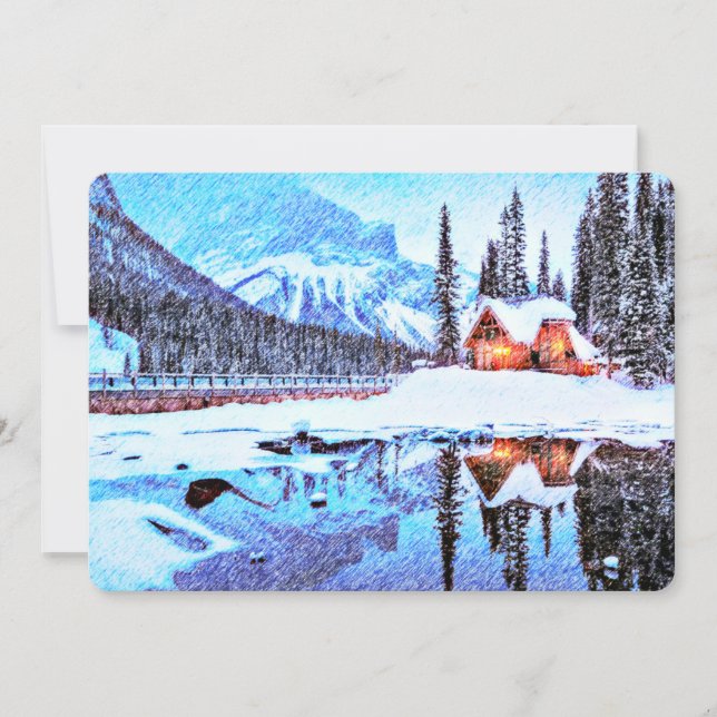 Convites O chalé artística do lago convida (Frente)