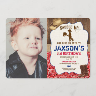 Convites O chapéu de vaqueiro carreg a foto rústica do