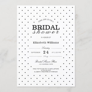 Convites O chique pontilhado pontilha o chá de panela