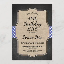 Convites o CHURRASCO azul de serapilheira do guingão do