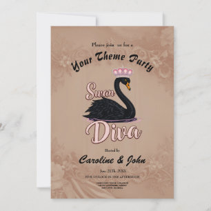 Convites O cisne negro, rainha da água. 
