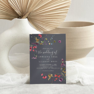 Convites O Clássico Casamento Floral Selvagem Selvagem De C