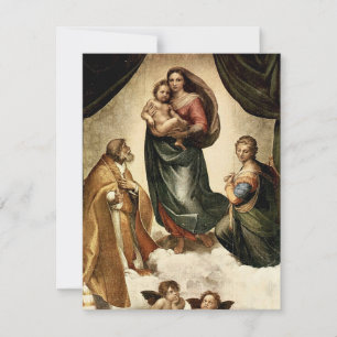 Convites O clássico "Sistine Madonna" (cerca de 1513) de R