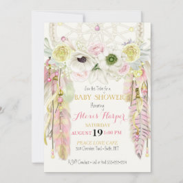 Convites O coletor ideal de Boho empluma-se o amarelo