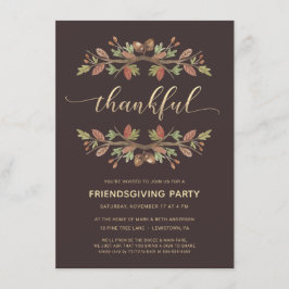 CONVITES O COMENSAL DE FRIENDSGIVING CONVIDA A FOLHA GRATA