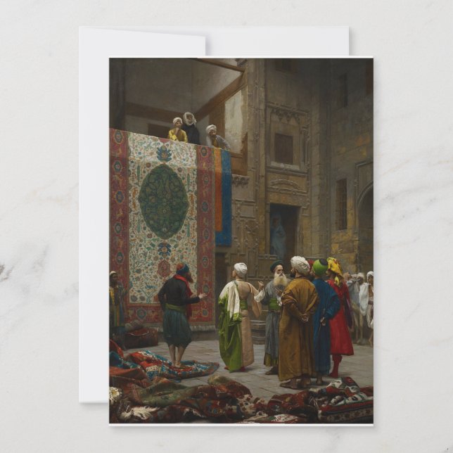 Convites O Comerciante de Tapetes Jean Leon Gerome Impressã (Frente)