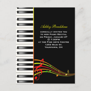 Convites O considerando do piano convida