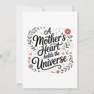 Convites O Coração de uma Mãe Abraça o Universo