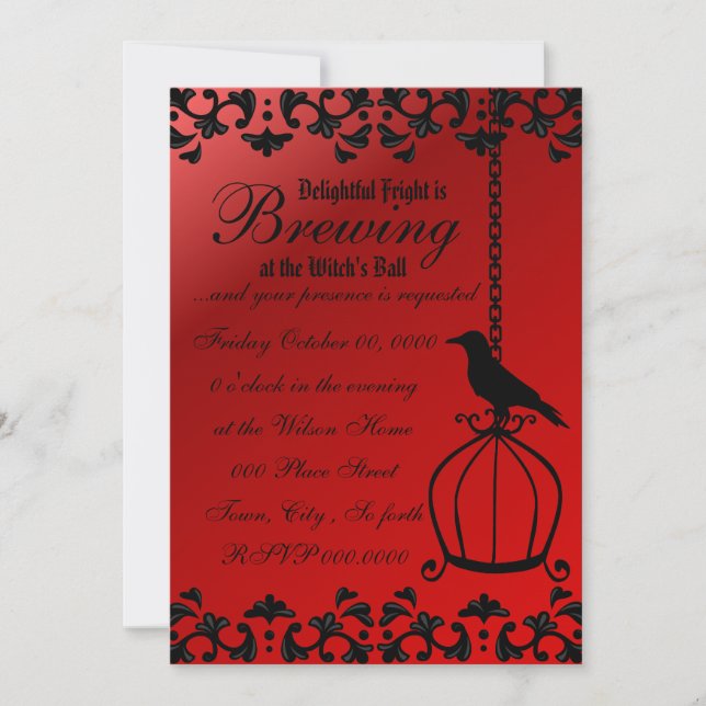 Convites O Corvo e a Gaiola (Frente)