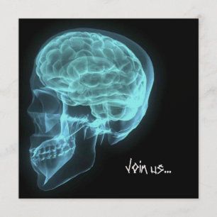 Convites O COSTUME CONVIDA - o crânio de néon azul do raio