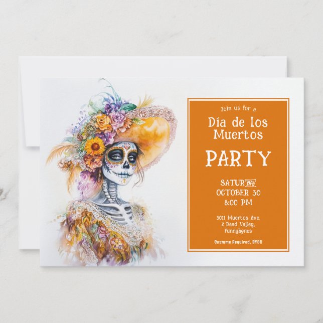 Convites 💀  O Desfile da Festa da Calavera Catrina (Frente)