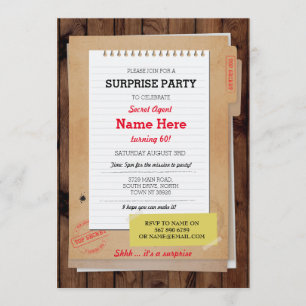 Convites O detetive do aniversário da foto extremamente