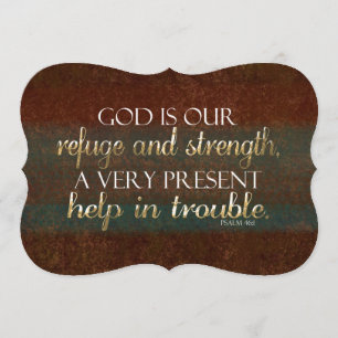 Convites O deus é nosso verso cristão Brown/ouro da bíbl