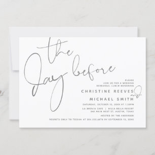 Convites O Dia Anterior, Janto de Ensaio de Casamento ou Br