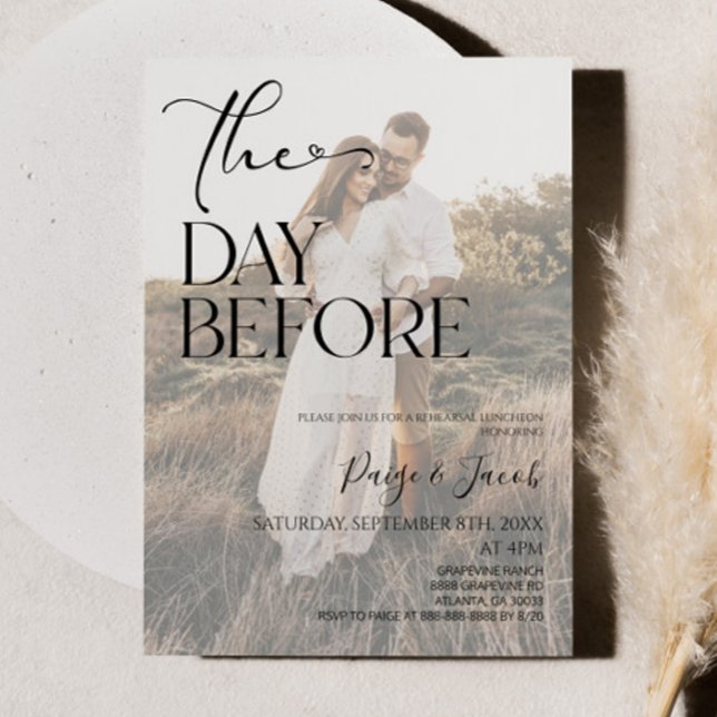 Convites O Dia Antes Do Almoço Do Ensaio De Casamento (Criador carregado)