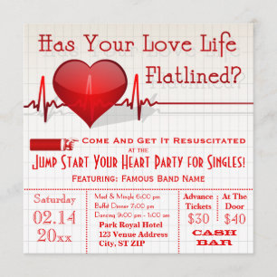 Convites O dia dos Anti-Namorados do gráfico do coração 