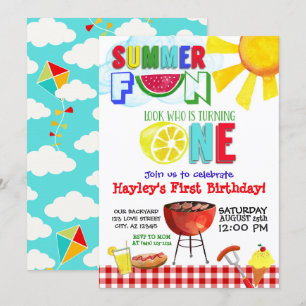 Convites O divertimento do verão olha quem está girando u