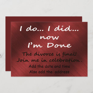 Convites O Divórcio é Final