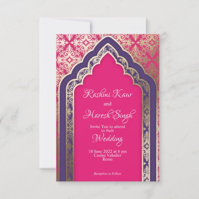 Convites O Dourado Portal Indiano  (Frente)