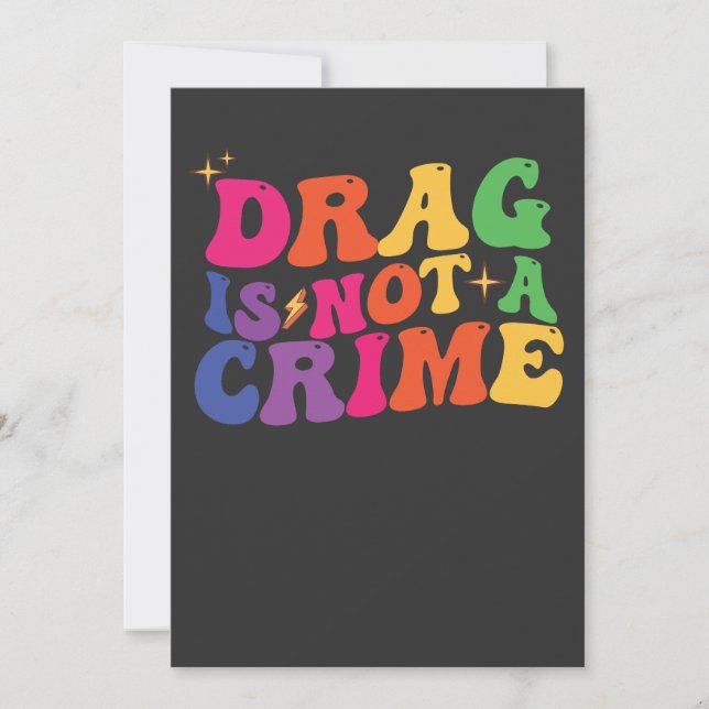 Convites O DRAG DE Orgulho LGBT NÃO É UM Suporte A CRIME (Frente)