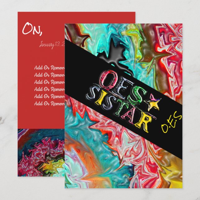CONVITES O.E.S. SISTAR (Frente/Verso)