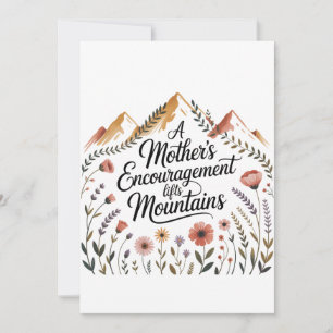 Convites O Encorajamento de uma Mãe Levanta Montanhas