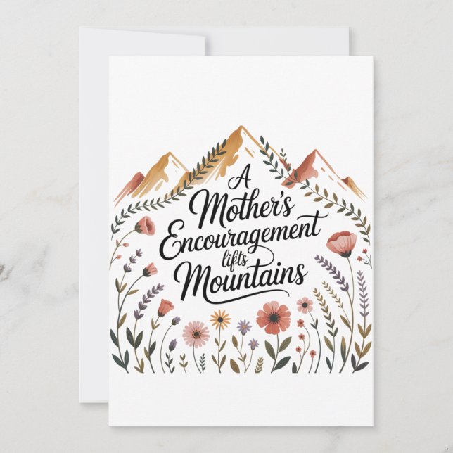 Convites O Encorajamento de uma Mãe Levanta Montanhas (Frente)