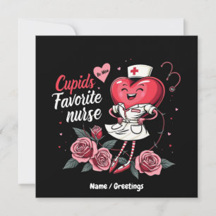 Convites O Enfermeiro Favorito do Cupido, Divertido e Fofo