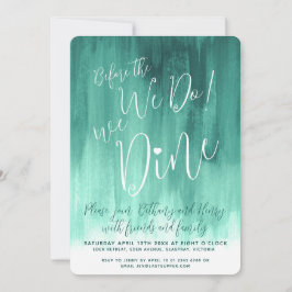 Convites O ensaio de arte verde Emerald janta antes de entr