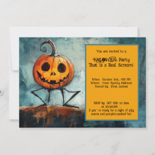 Convites O Espectro do Vinheta do Halloween e a Abóbora
