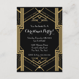 Convites O Excelente Gatsby NYC Themed Christmas Party de 1