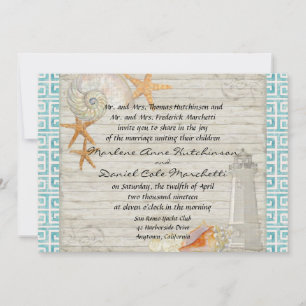 Convites O farol da aguarela descasca o casamento da casa