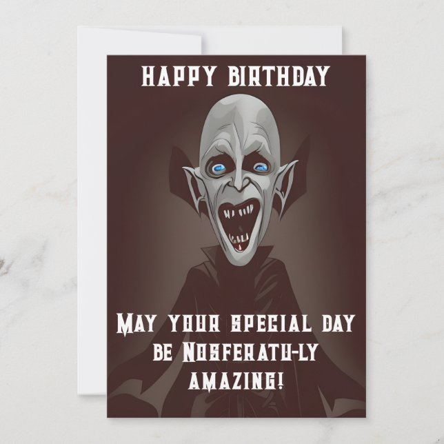 Convites O Feliz Aniversário do Vampiro Nosferatu! (Frente)