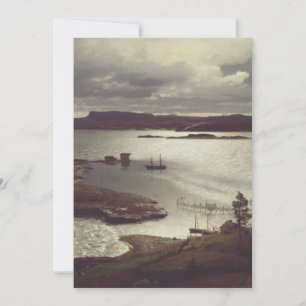 Convites O Fiorde Sandvik por Hans Gude