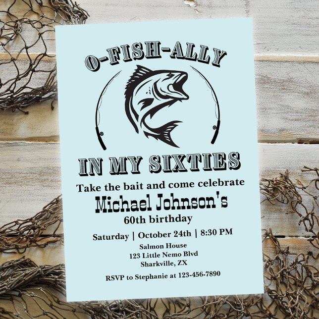 Convites O-fish-ally na minha 60ª Festa de aniversário (Criador carregado)