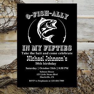 Convites O-fish-ally na minha Anos 50 50ª Festa de aniversá