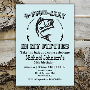 Convites O-fish-ally na minha Anos 50 50ª Festa de aniversá