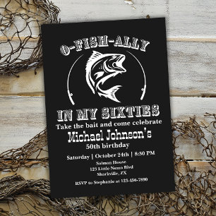 Convites O-fish-ally na minha Anos 50 60ª Festa de aniversá