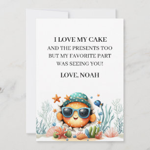 Convites O-Fish-Ally O Grande obrigado de Aniversário de Pe