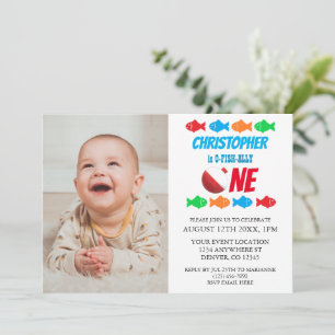 Convites O-Fish-Ally Um primeiro aniversario De Pesca