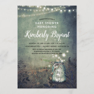 Convites O frasco de pedreiro ilumina o chá de fraldas